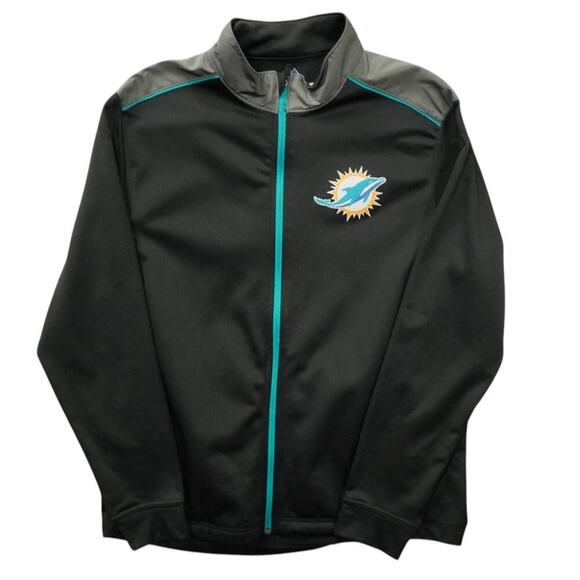 Miami Dolphins Majestic ThermaBase Full-Zip Jacket – Men’s Size Large - Picture 1 of 4